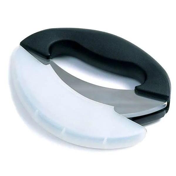 Norpro 578 Stainless Steel Mezzaluna - Double Blade Herb Chopper & Mincer