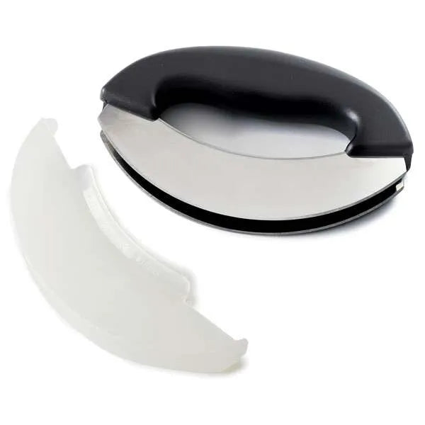 Norpro 578 Stainless Steel Mezzaluna - Double Blade Herb Chopper & Mincer