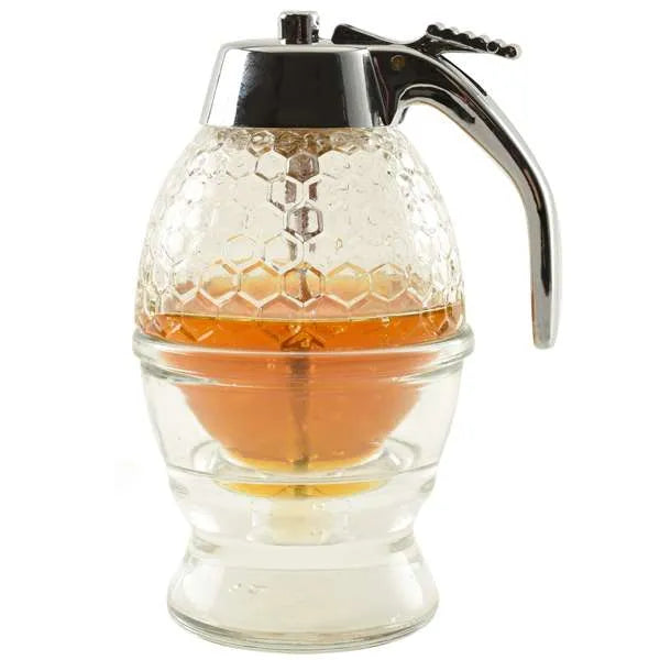 Norpro 780 Glass Honey & Syrup Dispenser - No-Drip Pouring