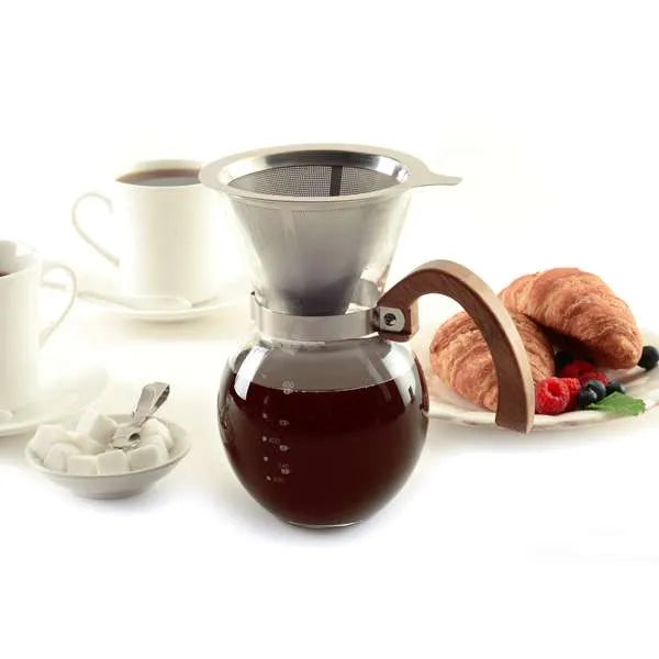 NorPro #5588 Pour Over Coffee Maker with Reusable Stainless Steel Filter
