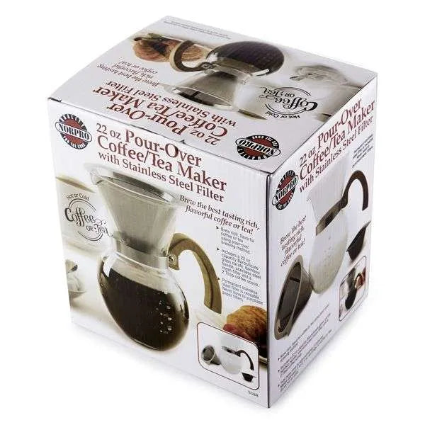 NorPro #5588 Pour Over Coffee Maker with Reusable Stainless Steel Filter