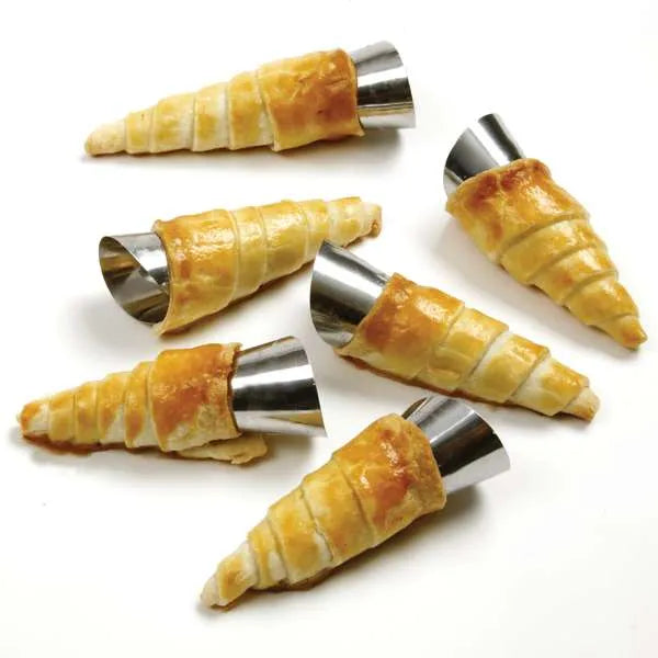 NorPro Stainless Steel Cream Horn Molds - Set of 6 Cone Pastry Forms