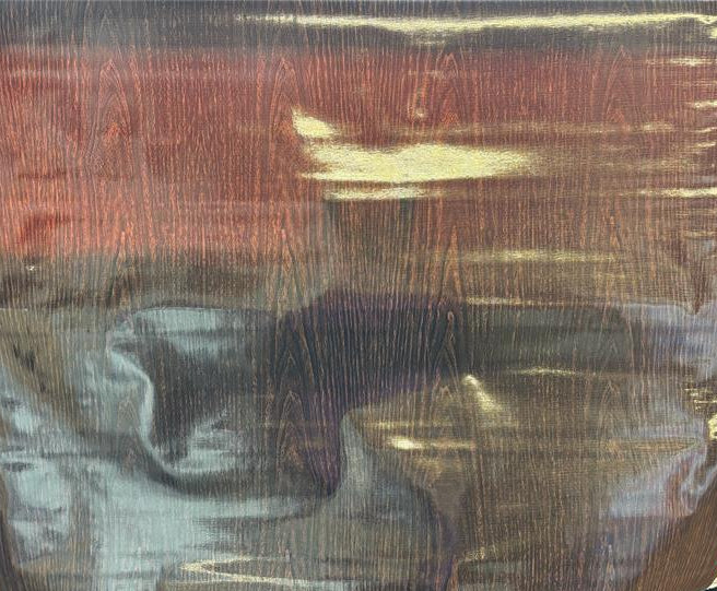 Dark Walnut Oilcloth Fabric by the Yard - 47.5" Wide