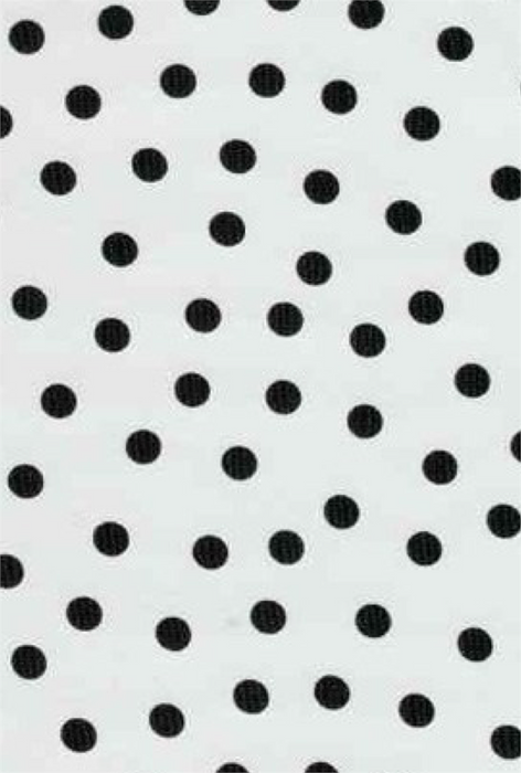 Black Polka Dots on White Oilcloth Fabric Full Bolt - 12 Continuous Yards, 47.5" Wide