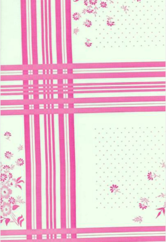 Oslo in Pink Oilcloth Fabric by the Yard, 47.5" Wide