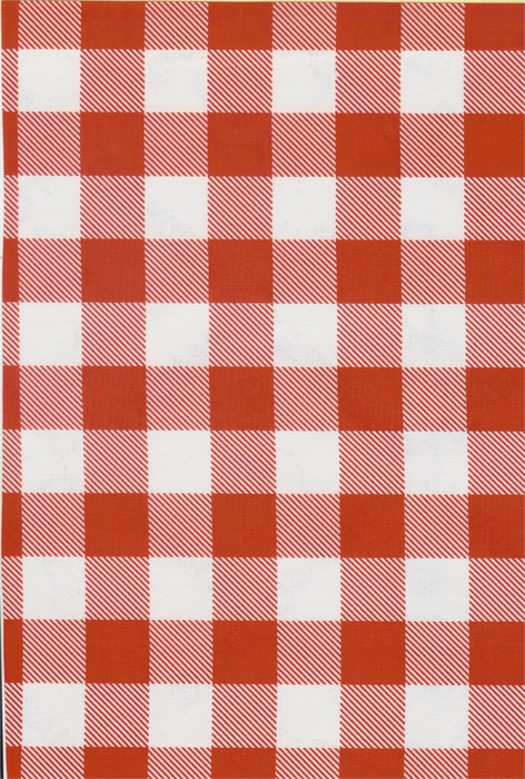 Red and White Picnic Check Oilcloth Fabric Full Bolt - 12 Continuous Yards, 47.5" Wide