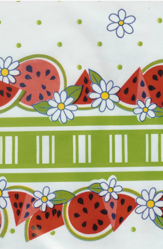 Reunion in Green Oilcloth Fabric by the Yard, 47.5" Wide