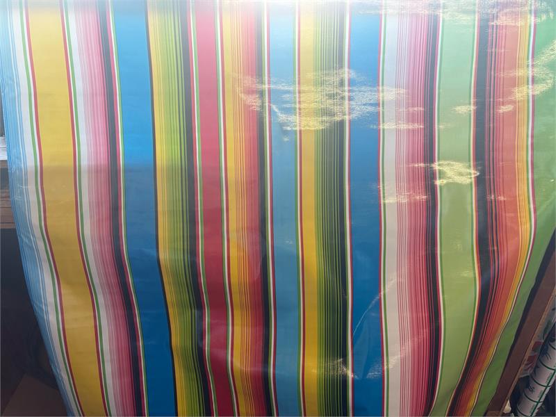 Serape in Light Blue Oilcloth Fabric Full Bolt - 12 Continuous Yards, 47.5" Wide