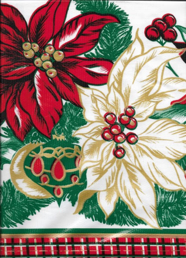Holiday Sparkle Oilcloth Fabric by the Yard - 47.5" Wide