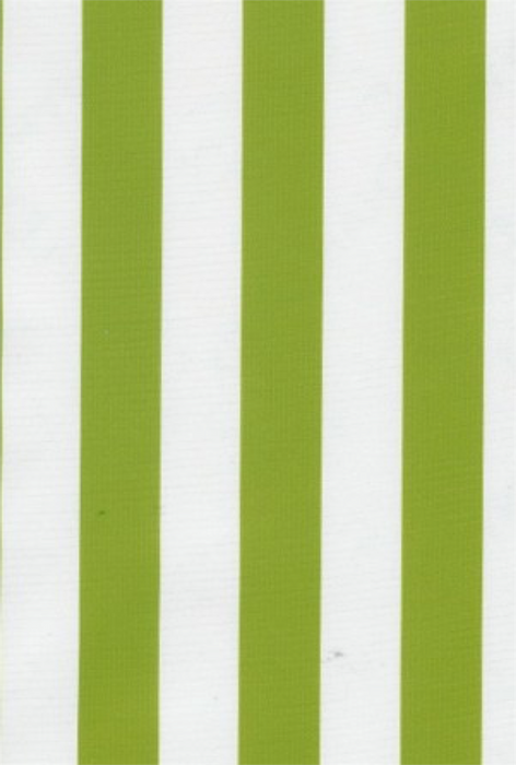 Lime Green and White Stripes Oilcloth Fabric by the Yard - 47.5" Wide