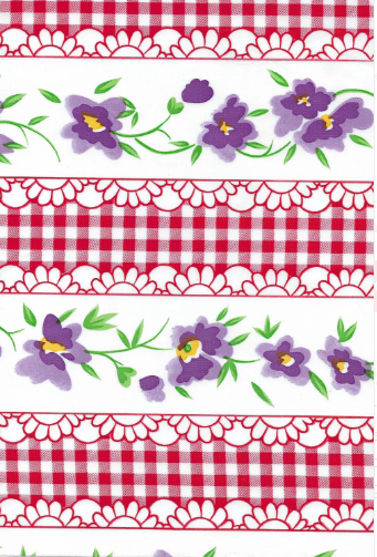 Tupelo in Red on White Oilcloth Fabric Full Bolt - 12 Continuous Yards, 47.5" Wide
