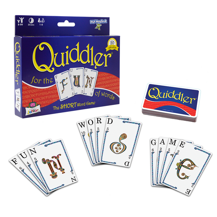 Quiddler Card Game - Award-Winning Word Building Family Game for 2-8 Players Ages 8+