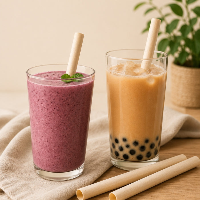 The Wild Turtle Boba & Smoothie Sugarcane Straws, 50 Count