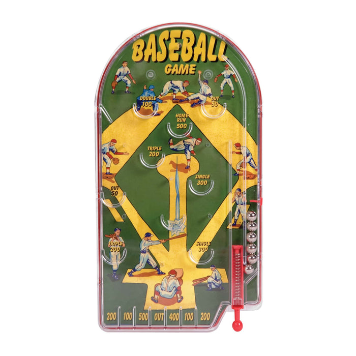 Schylling Vintage Baseball Pinball Game - Retro Handheld Screen-Free Fun