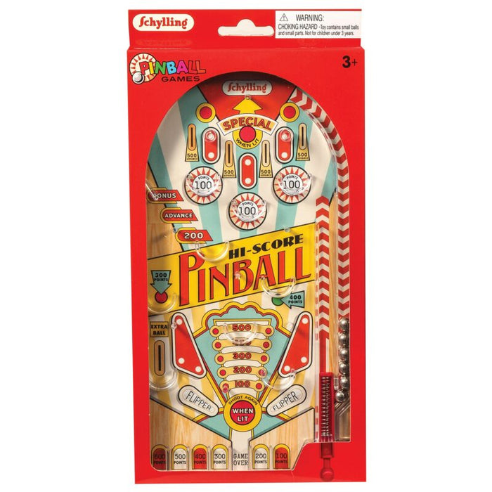 Schylling Vintage Arcade Pinball Game - Classic Handheld Screen-Free Fun