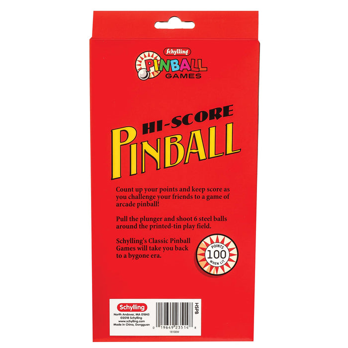 Schylling Vintage Arcade Pinball Game - Classic Handheld Screen-Free Fun