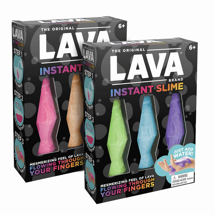 Lava Lamp Brand Instant Lava Slime 3-Pack - Stretchy Sensory Slime Toy