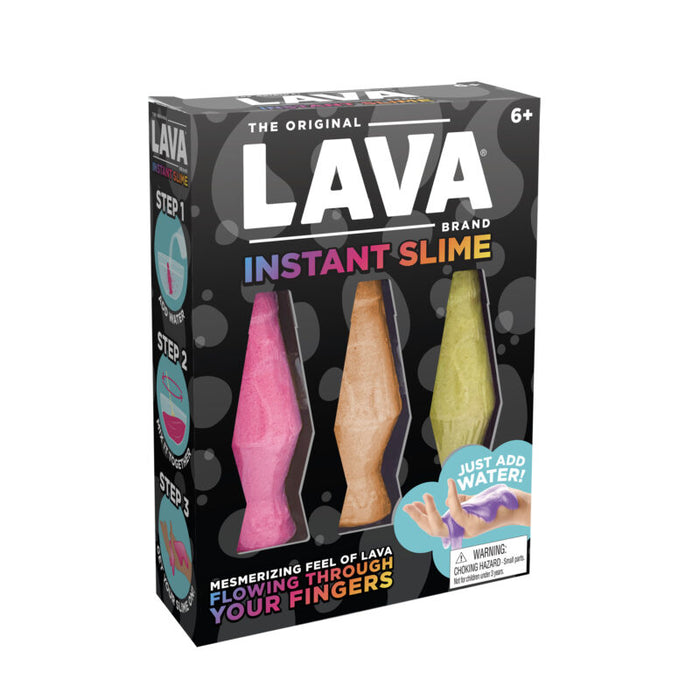 Lava Lamp Brand Instant Lava Slime 3-Pack - Stretchy Sensory Slime Toy