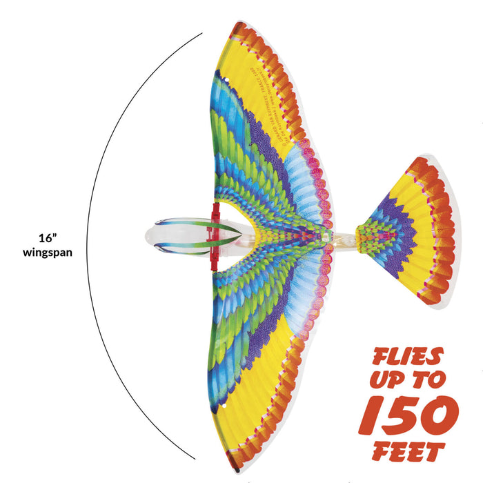 Schylling The Original Tim Bird - Wind-Up Flying Toy with Flapping Wings