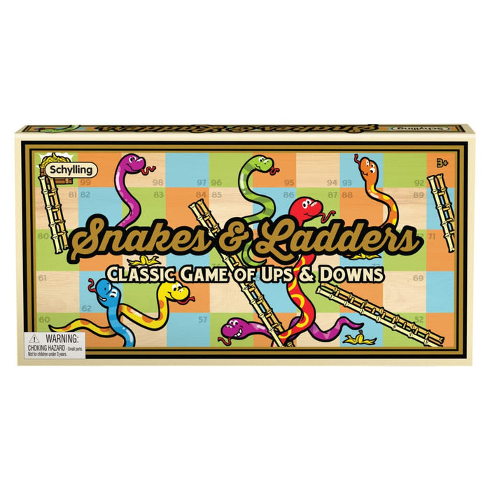 Schylling Classic Snakes and Ladders Board Game