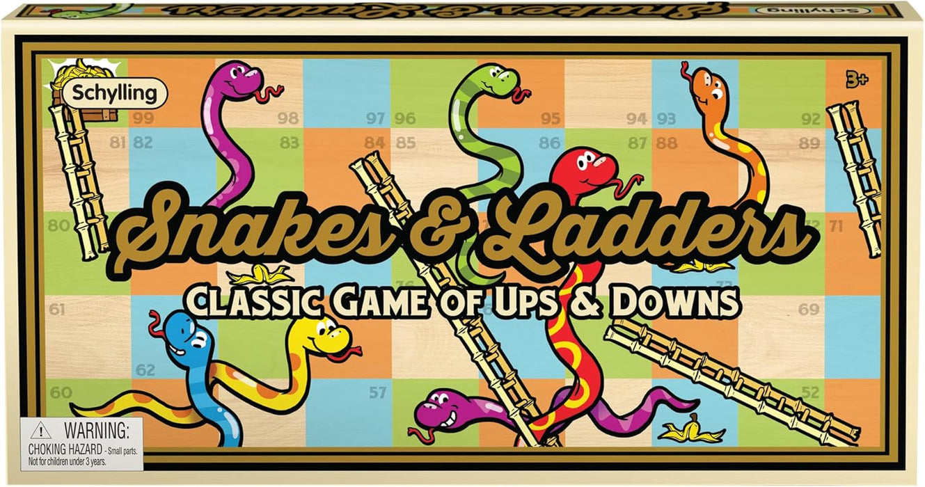 Schylling Classic Snakes and Ladders Board Game