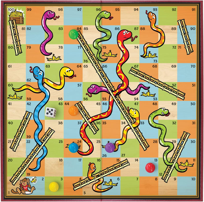 Schylling Classic Snakes and Ladders Board Game