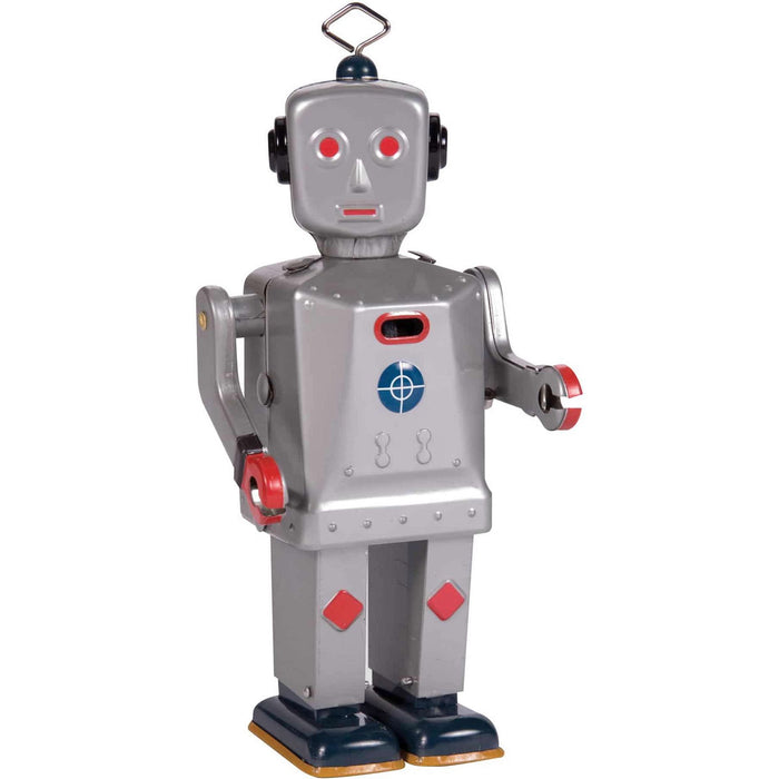 Schylling Sparkling Mike Tin Robot - Retro Space Age Metal Collectible Figurine