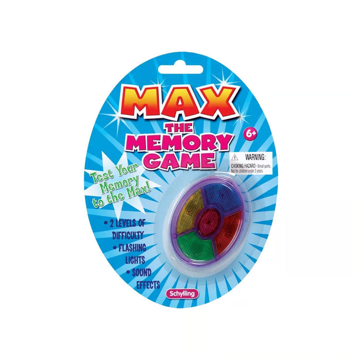 Schylling Max Miniature Memory Game - Handheld Electronic Brain Teaser