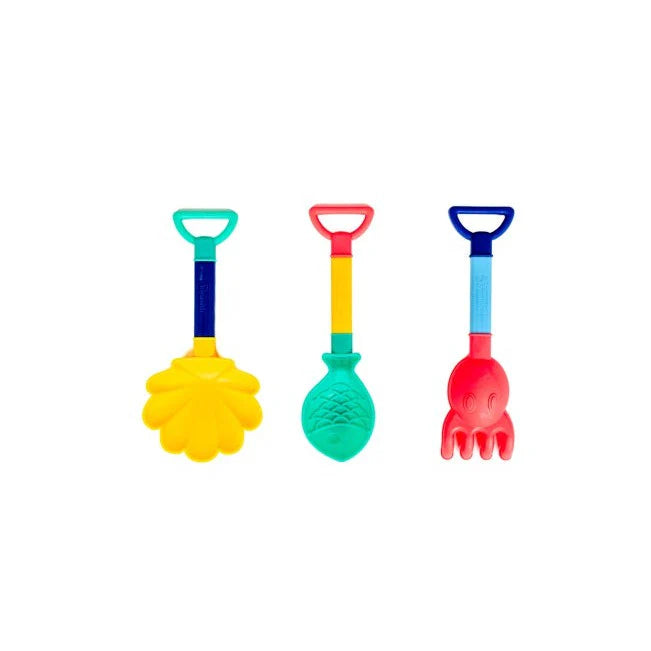 3 Piece Sand Tool Set - Beach Play Toys for Kids