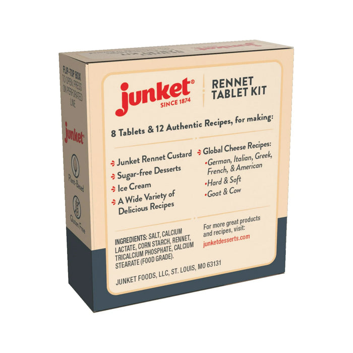 Junket Plant-Based Rennet Tablets for Homemade Cheese Making