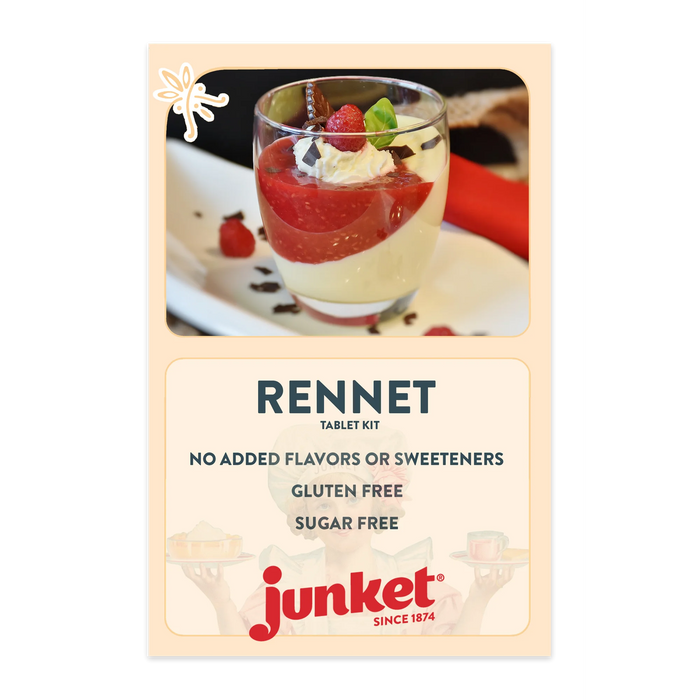Junket Plant-Based Rennet Tablets for Homemade Cheese Making