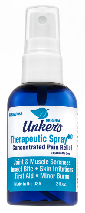 Unker's Therapeutic Pain Relief Spray 2 oz - Natural Eucalyptus Sanitizing Mist