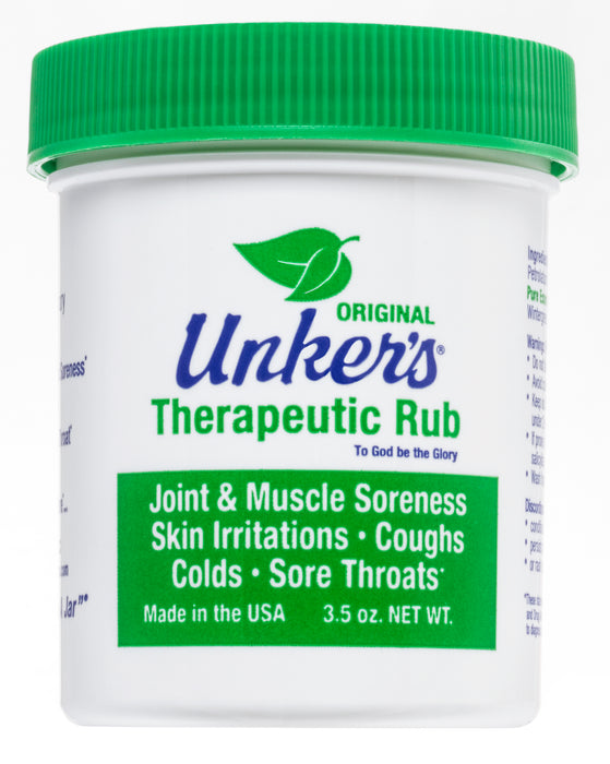 Unker's Multi-Purpose Therapeutic Salve 3.5 oz - Natural Pain Relief Rub