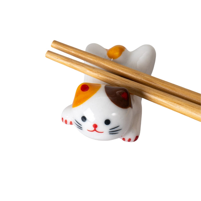 Cat Porcelain Chopsticks Rest, 2"