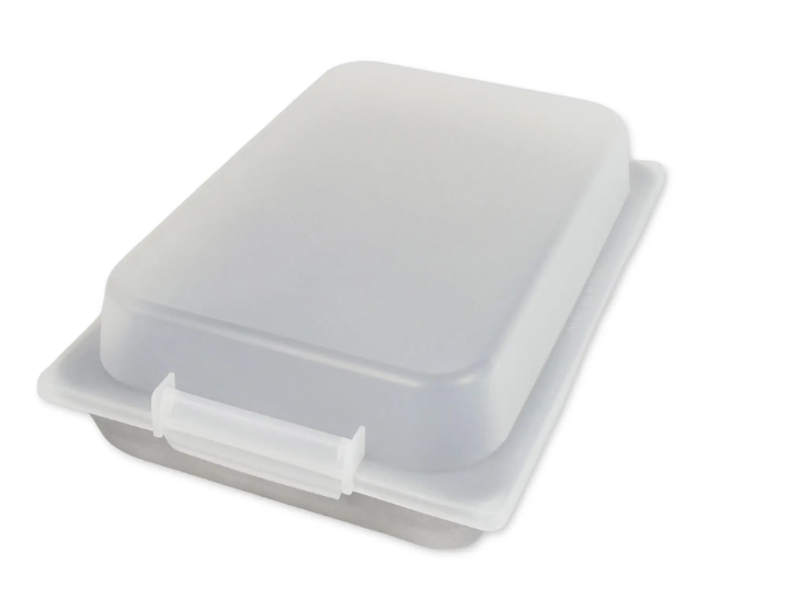 USA Pan Non-Stick Aluminum 9" x 13" Rectangle Cake Pan with Lid Set #1117RCLD-ST-1