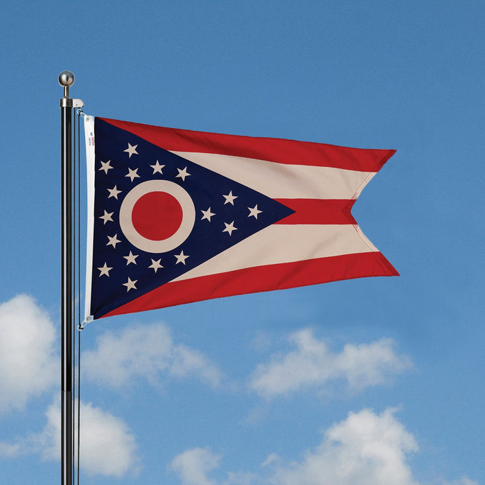 Valley Forge Ohio State Flag 2'x3' - Premium Spectra Max Nylon Made in USA Official OH Flag