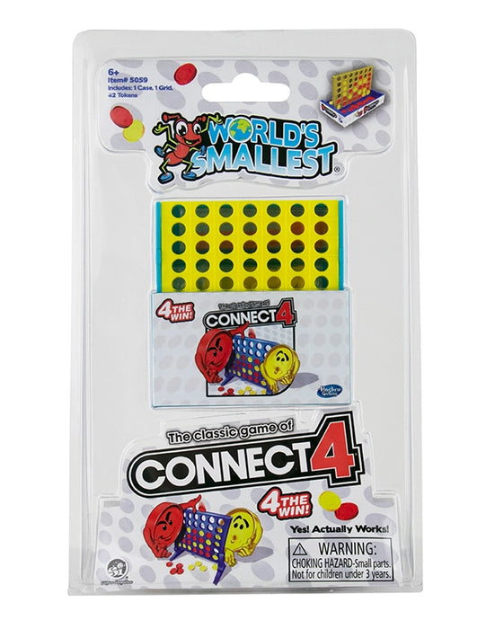 World's Smallest Connect 4 Game - Miniature Pocket Strategy Game
