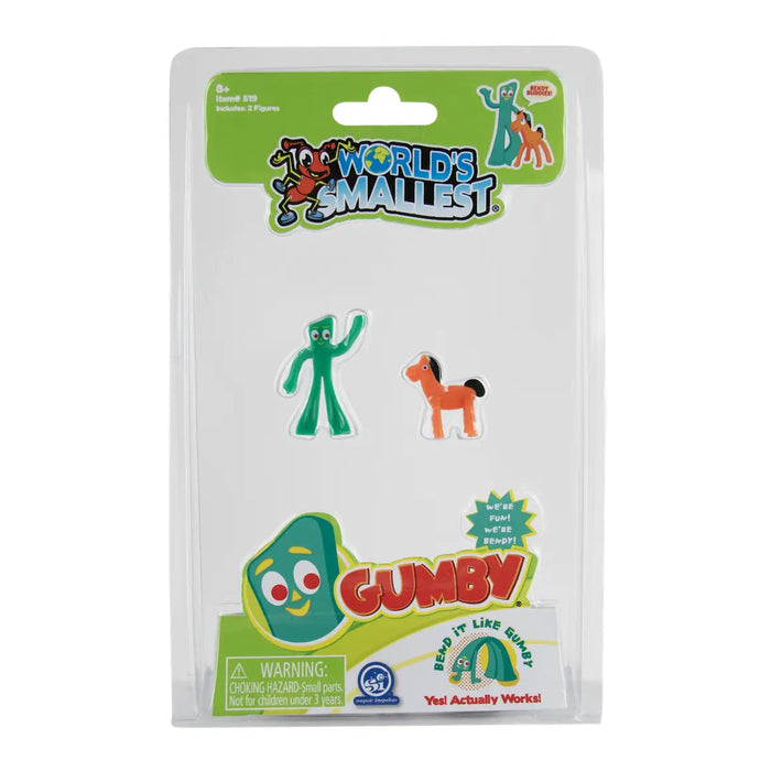 World's Smallest Gumby and Pokey - Miniature Bendable Figures Set
